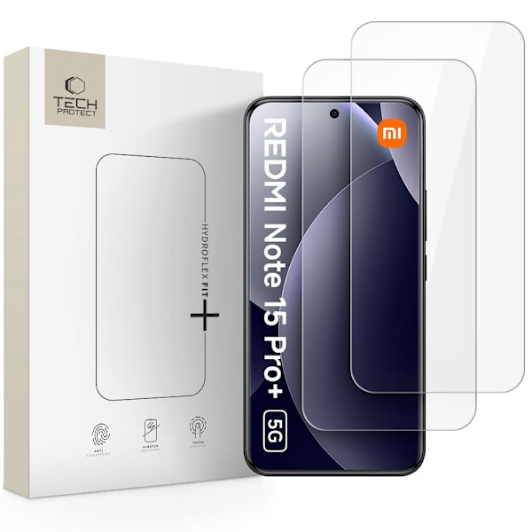 Tech-Protect Redmi Note 15 Pro Plus 2-PACK Skärmskydd HydroFlex+