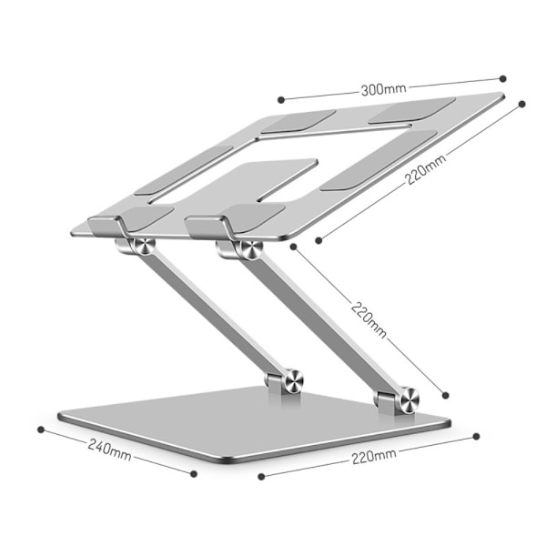 Justerbart Laptop Ställ Aluminium Grå
