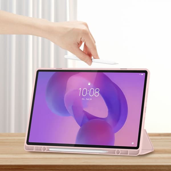 Tech-Protect Lenovo Idea Tab Plus Fodral SC Pennhållare Rosa