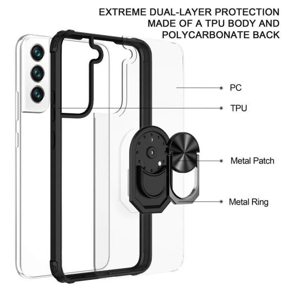 Samsung Galaxy S23 Skal Armor Ring Hybrid Röd