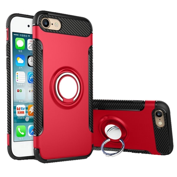 iPhone 6/6S - Ring Skal - Röd Red Röd