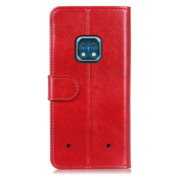 Nokia XR20 Fodral Crazy Horse Läder Röd