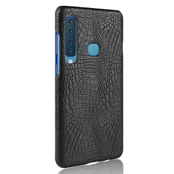 Samsung Galaxy A9 (2018) - Krokodil Mönster Skal - Svart Black Svart