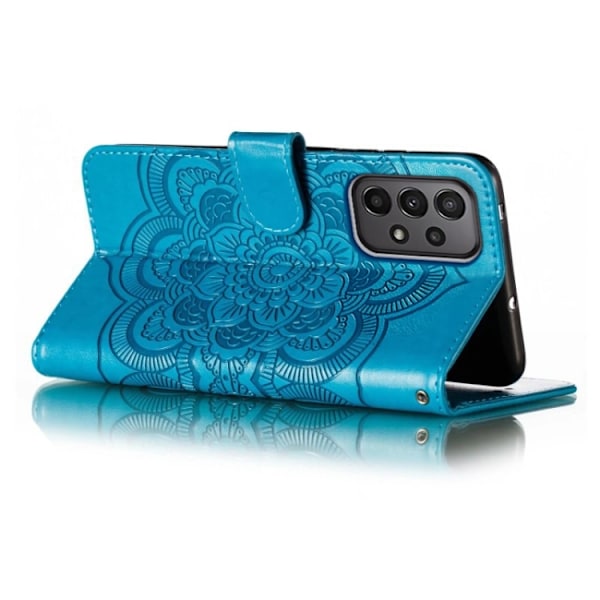 Samsung Galaxy A24 5G Fodral Mandala Läder Blå