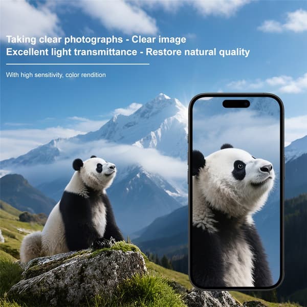 IMAK iPhone 17 Pro Max Linsskydd Black Rings Härdat Glas