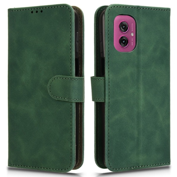 Motorola Moto G55 5G Fodral Läder Grön