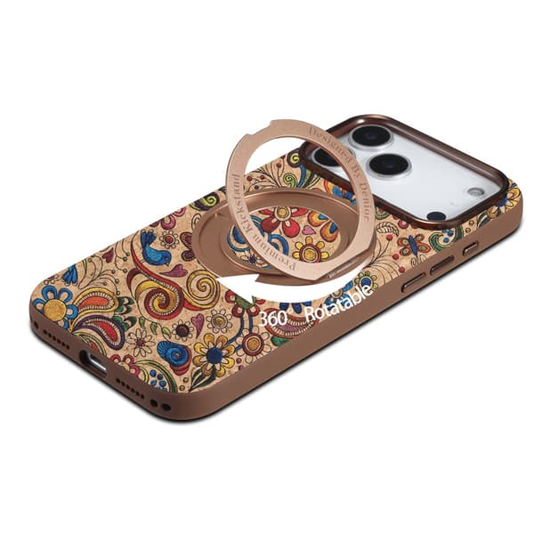 DENIOR iPhone 18 Pro / 17 Pro Skal MagSafe Ringstativ Flerfärgad