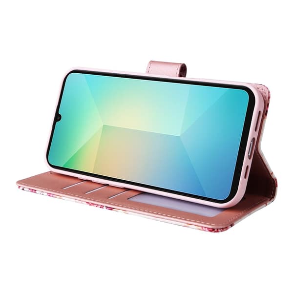Samsung Galaxy A07 Fodral Läder Marmor Rosa