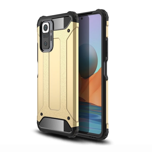 Xiaomi Redmi Note 10 Pro - Shockproof Armor Hybrid Skal - Guld Guld