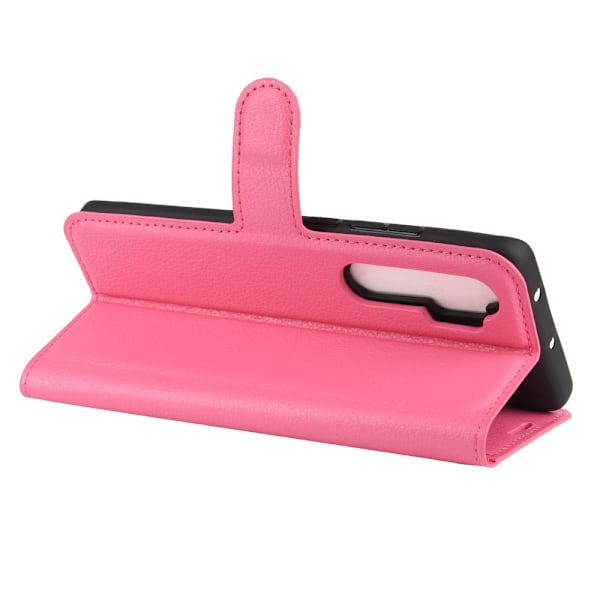 Xiaomi Mi Note 10 Lite - Litchi Plånboksfodral - Rosa Pink Rosa