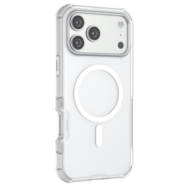 iPhone 17 Pro Skal MagSafe Shockproof Hybrid Vit