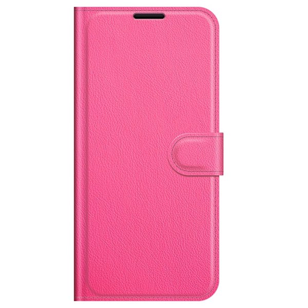 iPhone 13 Pro Max - Litchi Slim Läder Fodral - Rosa