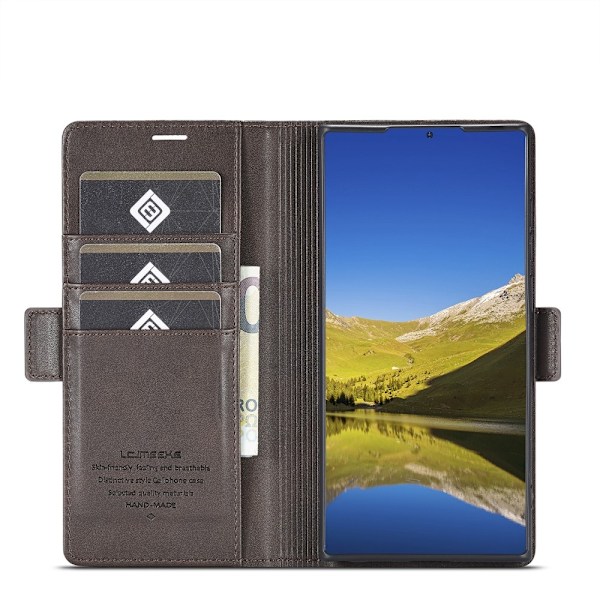 LC.IMEEKE Samsung Galaxy S22 Ultra Fodral Läder Brun