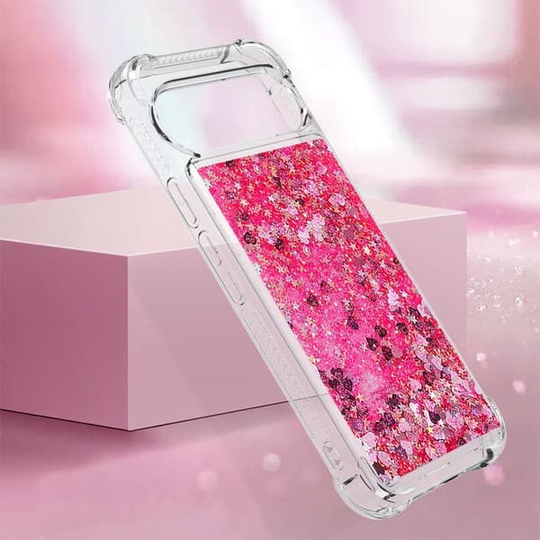 Google Pixel 10 / 10 Pro Skal Glitter Quicksand Rosa