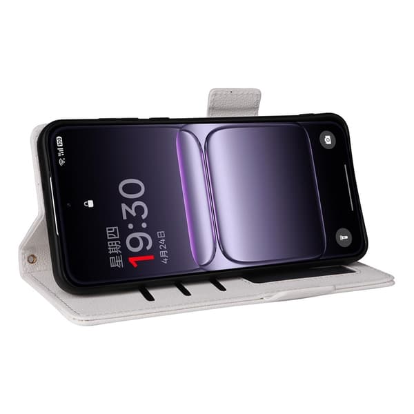 OnePlus Nord 5 5G Fodral Litchi Läder Vit