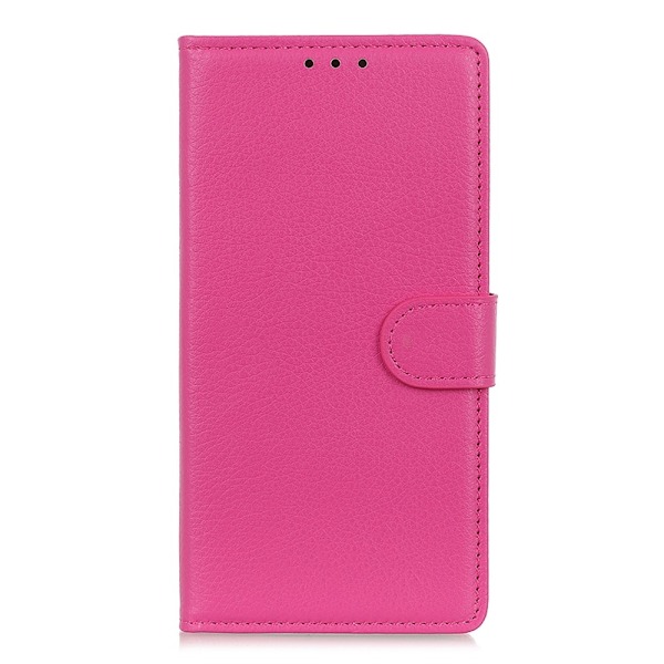 OnePlus 8T / 8T+ - Litchi Textur Fodral - Rosa Pink Rosa