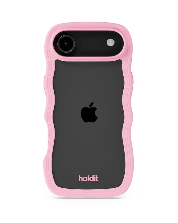 holdit iPhone Air Mobilskal Wavy Pink/Transparent