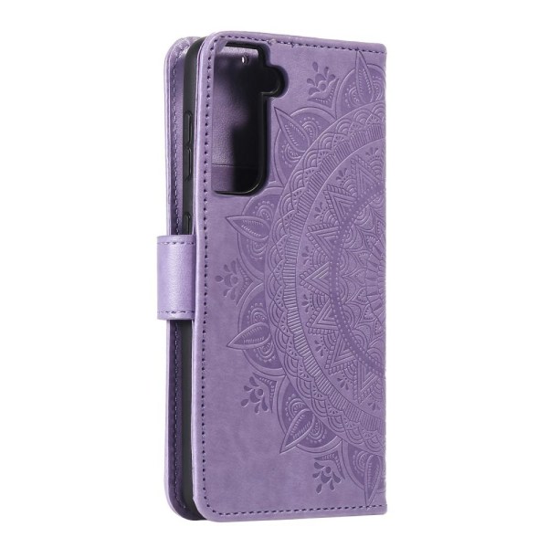 Samsung Galaxy S21 - Mandala Plånboksfodral - Lila Purple Lila