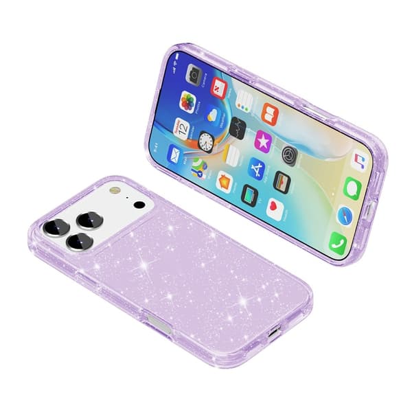 iPhone 17 Pro Max/18 Pro Max Skal Glitter Lila