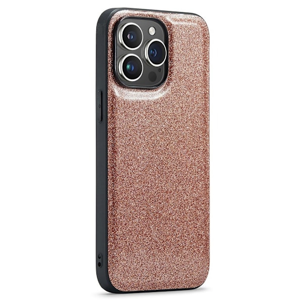 DG.MING iPhone 13 Pro Max Skal Läder Glitter Guld