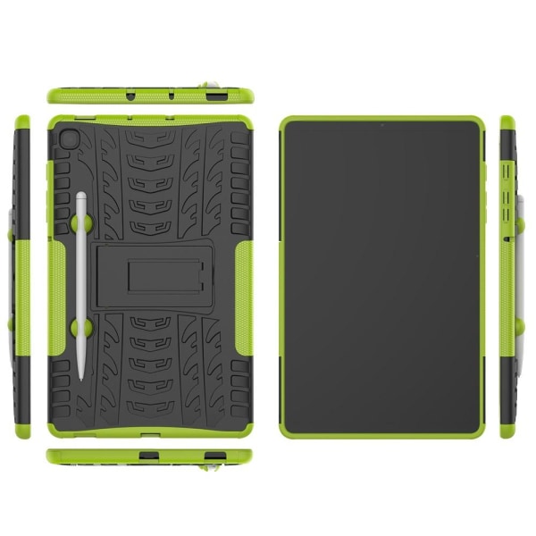 Samsung Galaxy Tab S6 Lite Skal Rugged Kickstand Armor Grön Green Grön