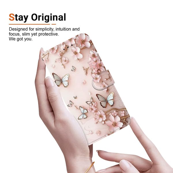 Honor 400 Smart Fodral Läder Pink Butterfly
