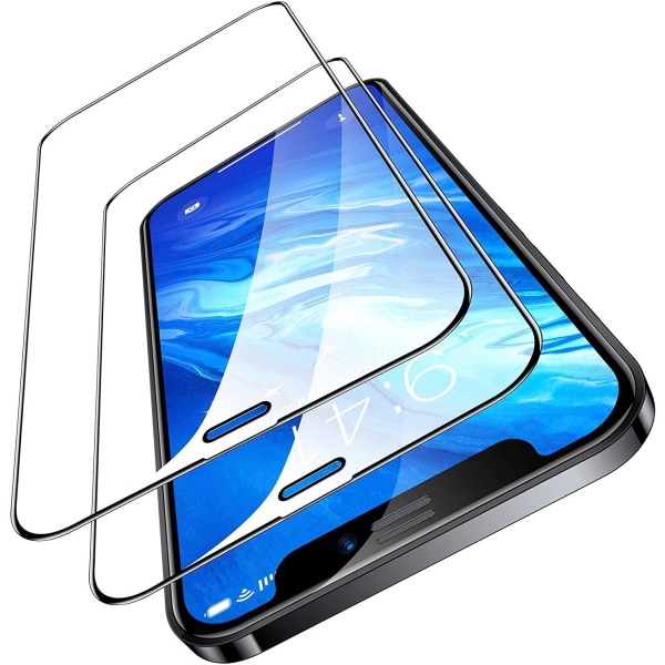 iPhone X/Xs - 2-Pack Heltäckande Skärmskydd i Härdat Glas iPhone X/Xs