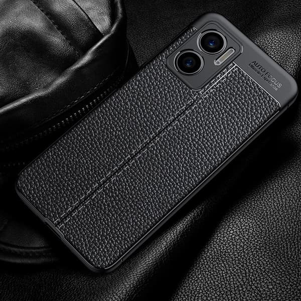 Xiaomi Redmi 10 5G Skal Litchi Textur Blå