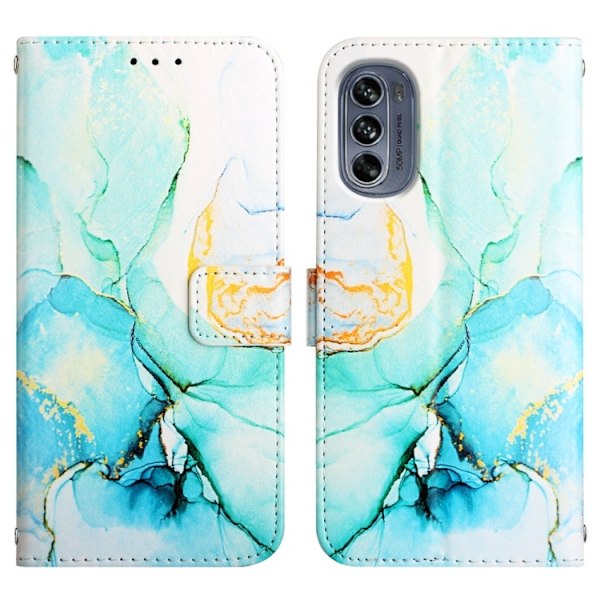 Motorola Moto G62 5G Fodral Marmor Grön