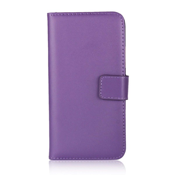 Huawei P30 Lite - Plånboksfodral I Äkta Läder - Lila Purple Lila