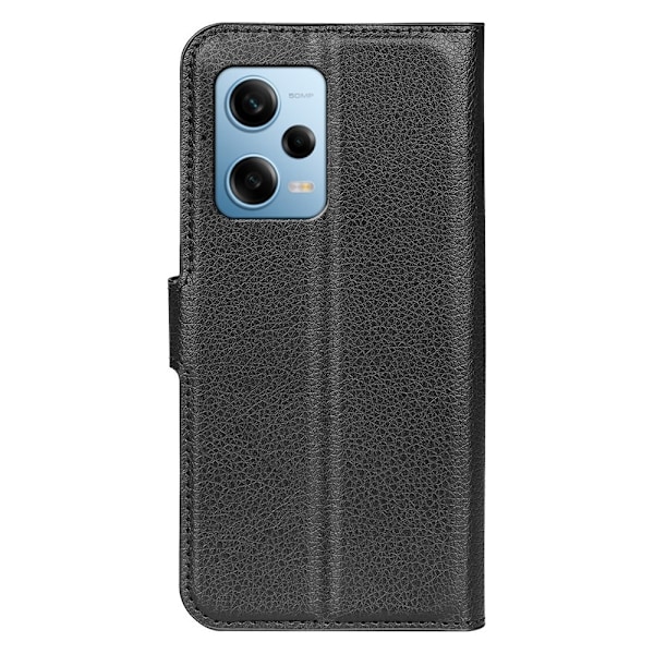 Xiaomi Redmi Note 12 Pro 5G Fodral Litchi Läder Svart