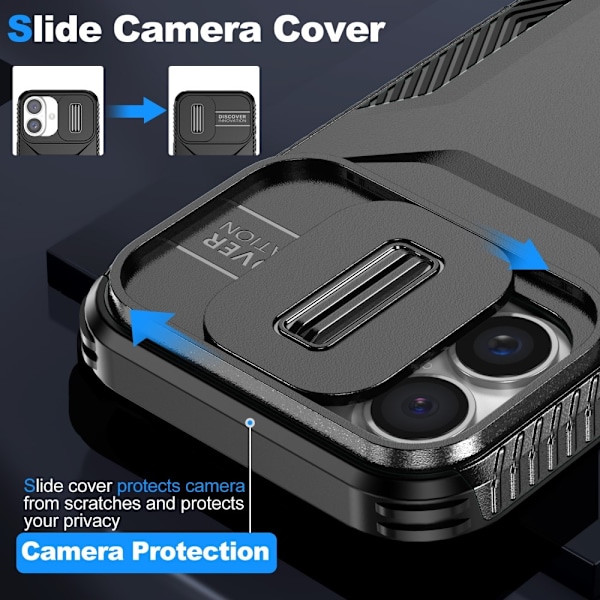 iPhone 16 Plus Skal CamShield Hybrid Svart