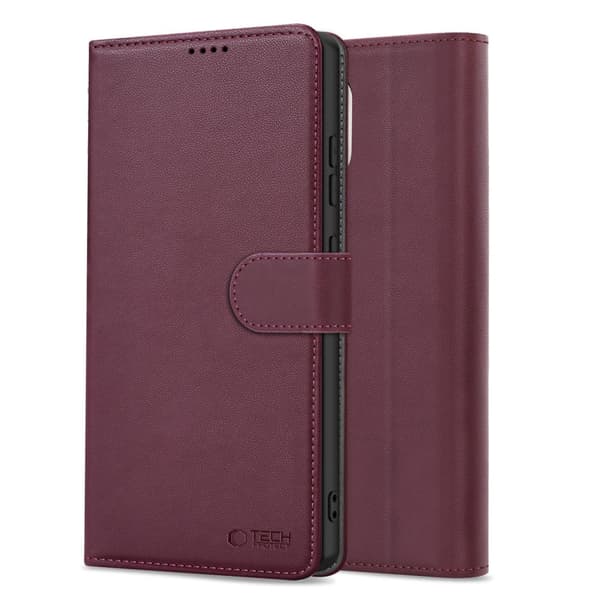 Tech-Protect Galaxy A37 / A36 / A56 Fodral Läder Mulberry