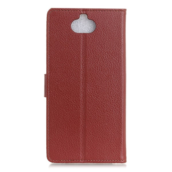 Sony Xperia 10 Plus - Plånboksfodral Litchi - Brun Brown Brun
