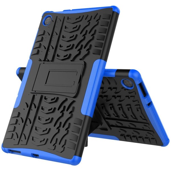 Lenovo Tab M10 HD (2nd Gen) - Rugged Kickstand Armor Skal - Blå Blue Blå