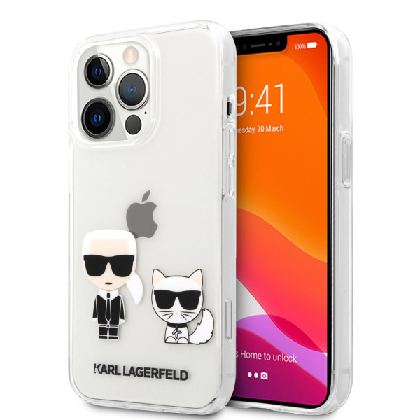 Karl Lagerfeld iPhone 13 Pro Skal Hybrid Karl & Choupette Transp