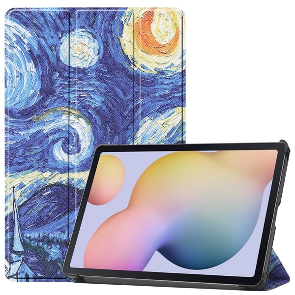 Samsung Galaxy Tab S7 / Tab S8 - Tri-Fold Fodral - Brush Paintin