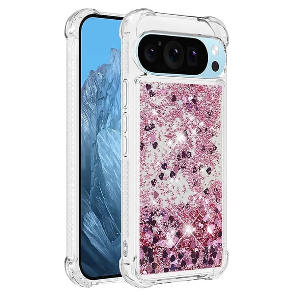 Google Pixel 10 / 10 Pro Skal Glitter Quicksand Roséguld