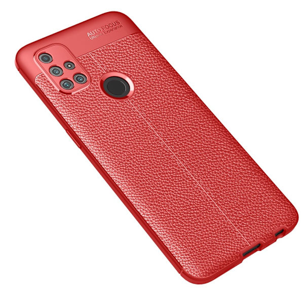 OnePlus Nord N10 5G - Litchi Textur Skal - Röd Red Röd
