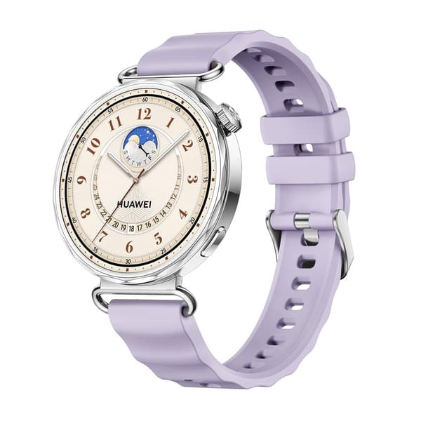 Klockarmband 18 mm Quick Release Wave Silikon Lila