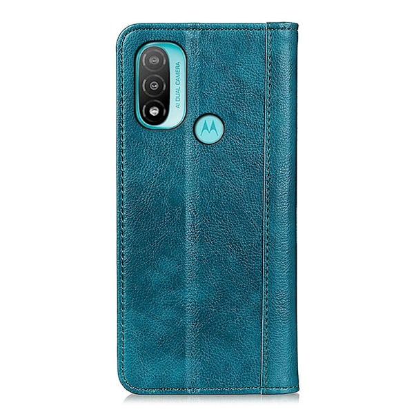 Motorola Moto E20 / E40 Fodral Flip Split Läder Grön