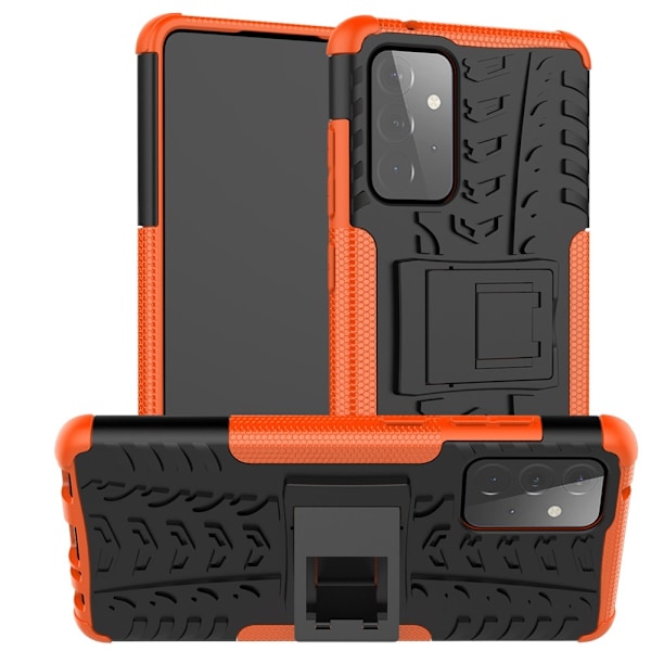 Samsung Galaxy A72 - Ultimata Stöttåliga Skalet med Stöd - Orange Orange Orange