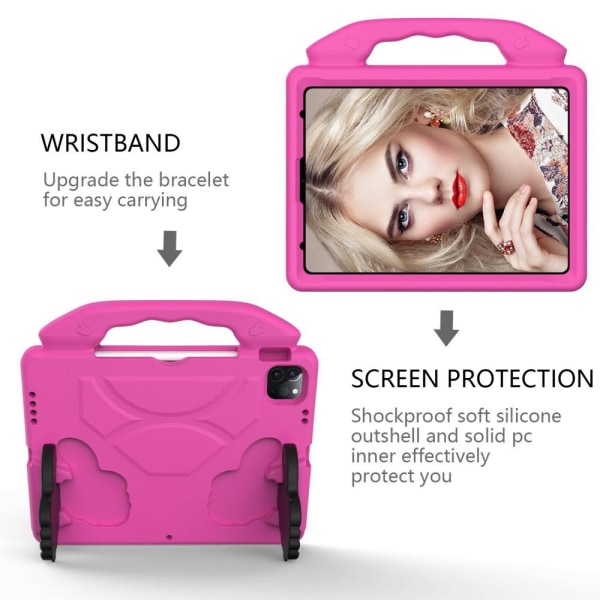 iPad Air 2020/2022 / Pro 11 - EVA Shockproof Kickstand Skal - Ro Pink Rosa