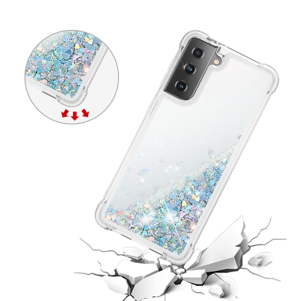 Samsung Galaxy S21 Plus - Shockproof Quicksand Skal - Silver Silver Silver