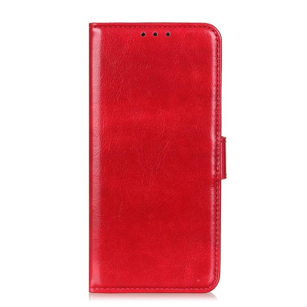 Samsung Galaxy S21 Plus - Retro Läder Fodral - Röd Red Röd