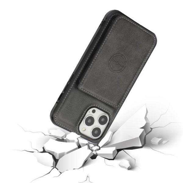 iPhone 14 Pro Skal Med Kortfack Och Magnet Svart