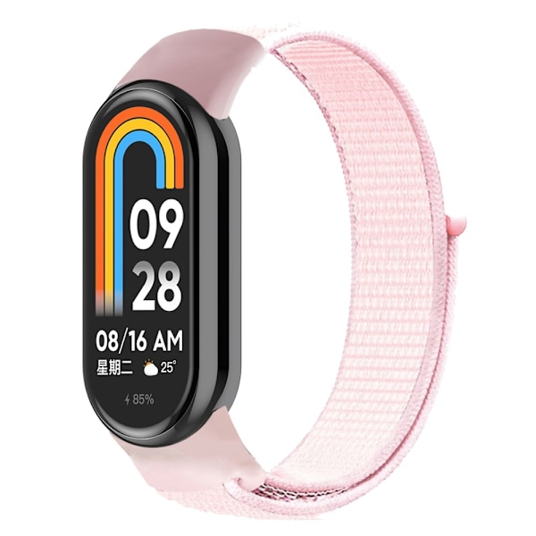 Xiaomi Smart Band 9/8 Armband Nylon Ljus Rosa