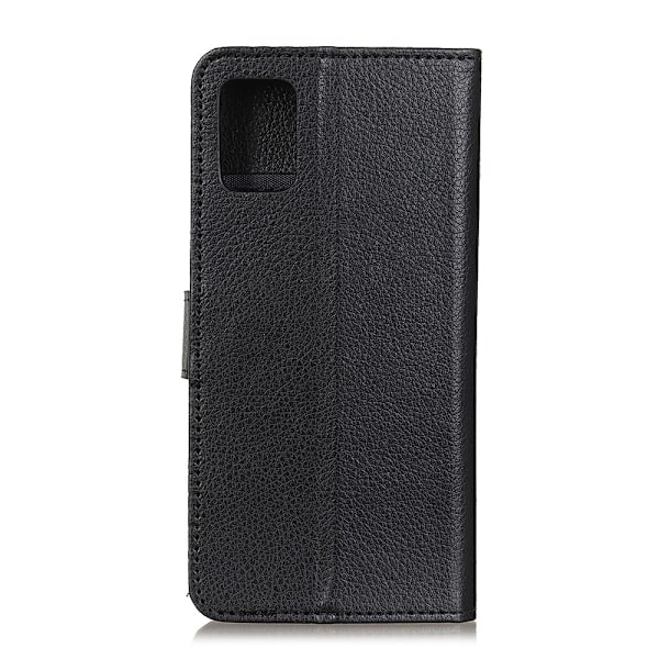 OnePlus 9 - Litchi Läder Fodral - Svart Black Svart