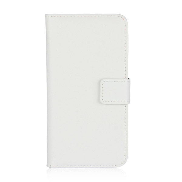 Samsung Galaxy S21 Plus - Plånboksfodral I Äkta Läder - Vit White Vit