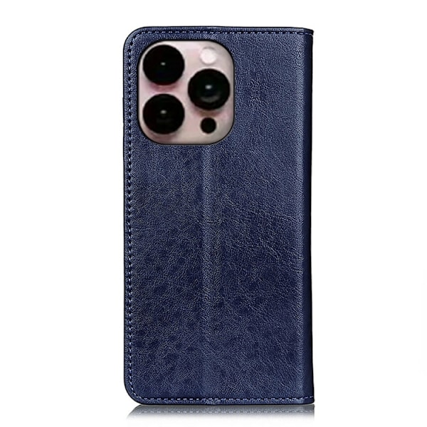 iPhone 14 Pro Max Fodral Flip Läder Blå